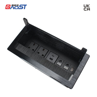 Quality  UKCA Standard Flip Up Embedded Plug Outlet Socket For Desktop factory