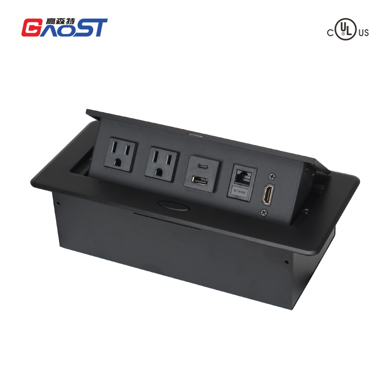 Pop Up Socket Box with Multi Outlets and Damped Spring