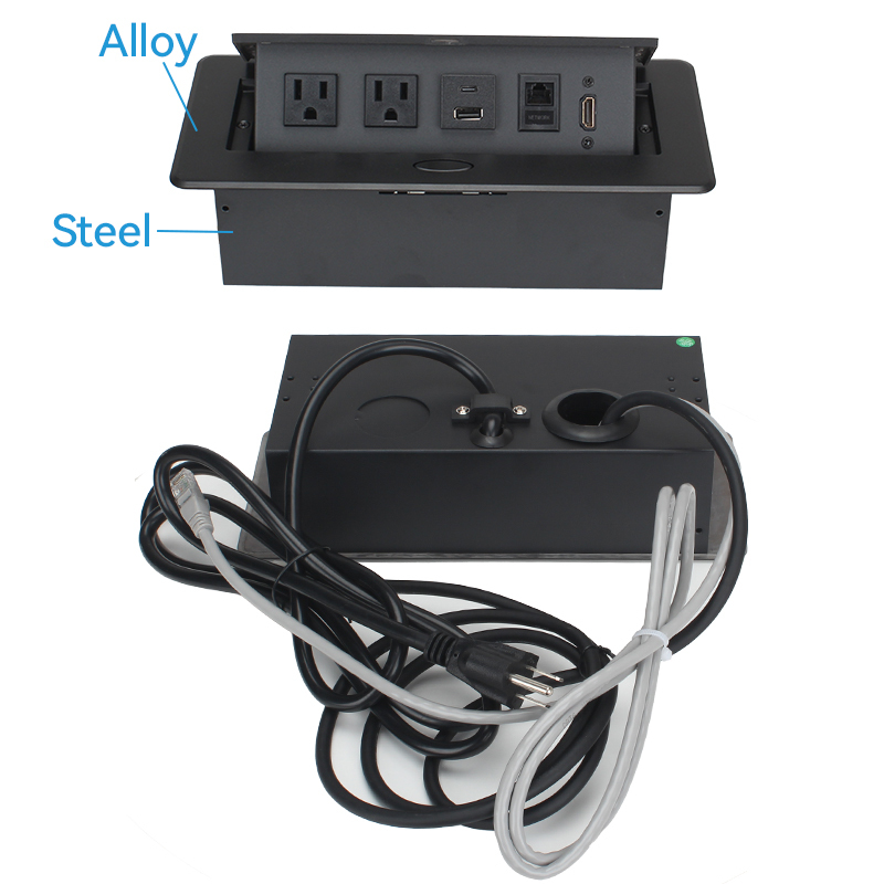 Pop Up Socket Box with Multi Outlets and Damped Spring