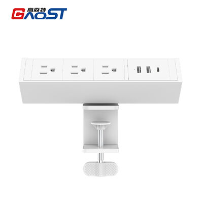 ETL Certified Desktop Clamp Power Strip with PD20W USB Charge and Fire Retardant for Desks Up to 45mm