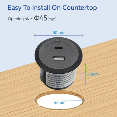 ETL FCC Certified Recessed USB Charger with QC3.0 and PD20W Fast Charging for Sofa and Desk