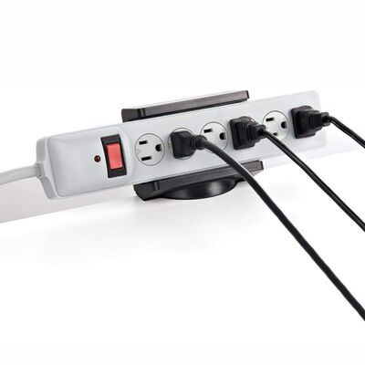 Office Lift Desk Accessories Metal Clamp Power Strip Holder 10mm-55mm