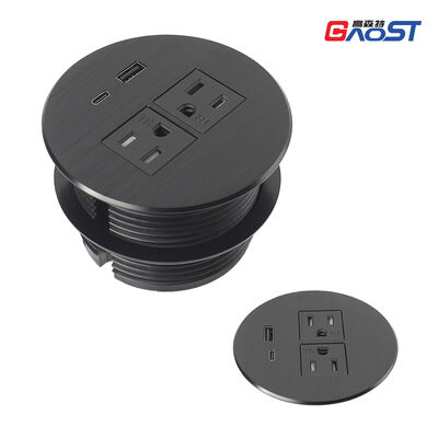 Dustproof Electrical Desk Power Grommet Recessed USB Charging Station