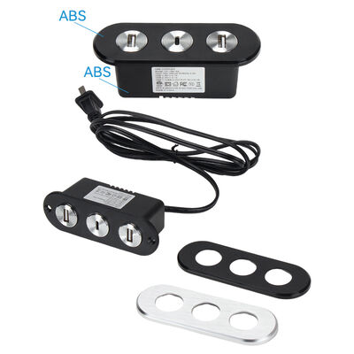 Oval Recessed USB Charger Power Grommet 2USBA 1USBC 20W Output