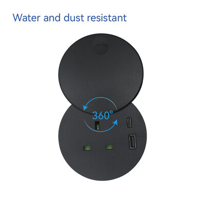 ABS Plastic USB C Desk Power Grommet Socket 82mm Dia 240V