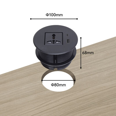 Furniture Embedded Recessed Desk Power Grommet Charger Sockets PD 20W