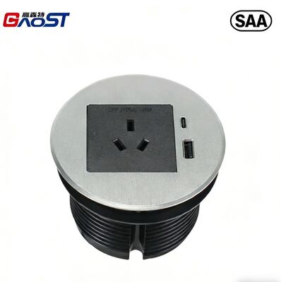 Commerical Desk Power Grommet USB C Sockets SAA Certified For Office Workstation