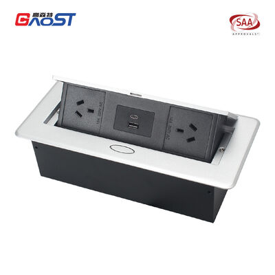 Modern Workspace Pop Up Socket Box With 2 Australian GPO SAA Certificated