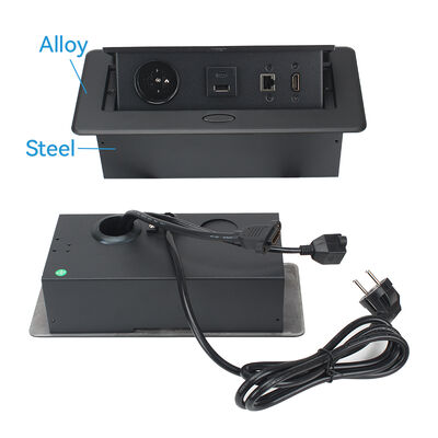 French Recessed Pop Up Socket Box with 20W Charge and Damped Spring Structure for Seamless Tabletop Outlet Integration
