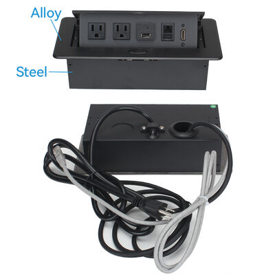 ROHS Indoor Furniture Pop Up Socket Box With Multi Outlets Under Desk Plug