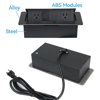 20W Retractable Pop Up Socket Box Office Desk Plug For Seamless Furniture Integration