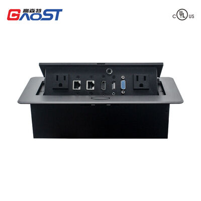 Multifunction Usb Desk Recessed Worktop Sockets Box For Workspace Room ODM