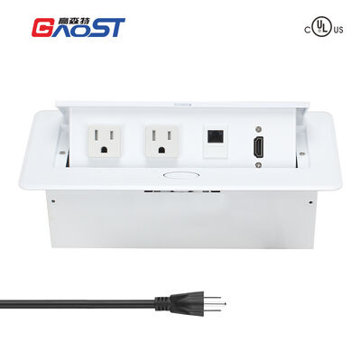 RJ45 HDMI Power Tabletop Pop Up Socket Box Outlets For Office Desks