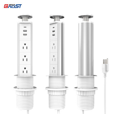 Desktop Pop-Up versteckbare einziehbare Steckdose für Arbeitsplatten-Arbeitsplätze