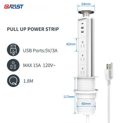 Desktop Pop Up Hidden Retractable Power Socket For Worktop Workstations