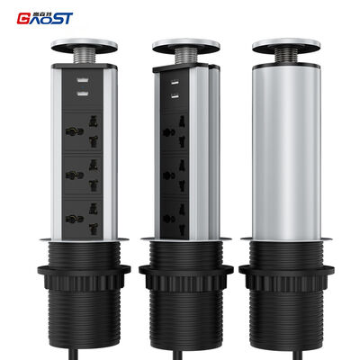82mm Conceal Retractable Pop Up Power Socket Universal Outlet For Kitchen Workspace Top