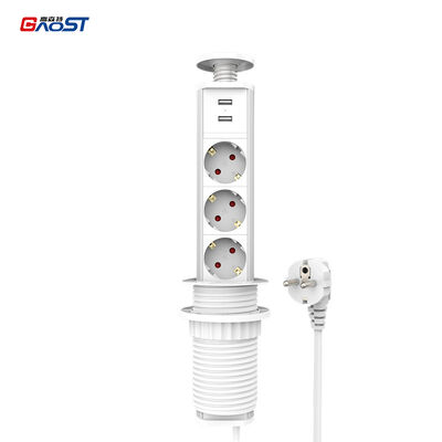 Smart Retractable Power Socket Pop Up Island Outlet 62mm Customized
