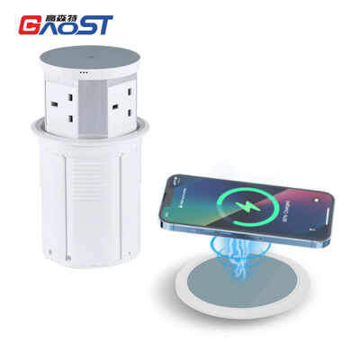 Fast Charging Pop Up Electrical Outlet 3 Type G Sockets For Kitchen Counter ODM