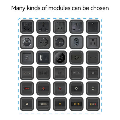 USBC 20W RJ45 Inset Office Desk Electrical Socket Alloy Faceplate