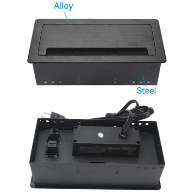 USBC 20W RJ45 Inset Office Desk Electrical Socket Alloy Faceplate