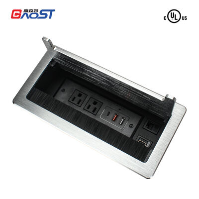 ODM Flip Up Conference Electrical Socket Box Office Desk Plug For Hotel Accommodations