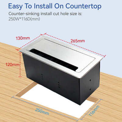 Popup Seamless Recessed Desktop Electrical Socket 10W USBA Charge