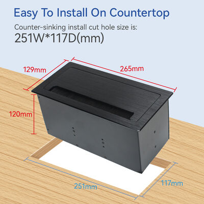 UKCA Standard Flip Up Embedded Plug Outlet Socket For Desktop