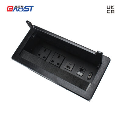 20W 플립업 카운터 톱 소켓 전원 모듈 USBA USBC 책상 장착 소켓