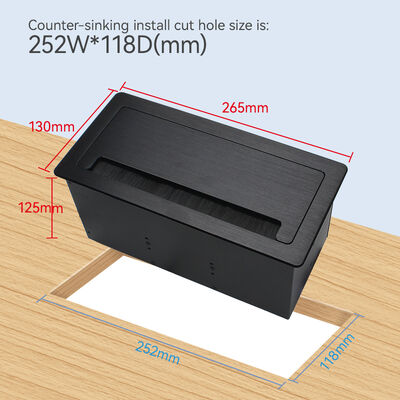 20W Flip Up Countertop Outlet Power Module USBA USBC Desk Mounted Sockets