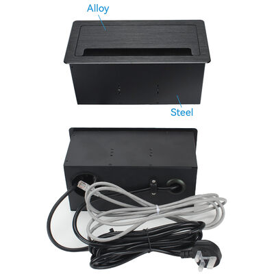 13A Desktop Flip Up Conference Electrical Socket Multimedia Power Box For Office Conference Podiums