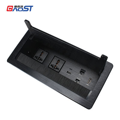 Multifunctional Flip Up Power Socket plug 20W USBA USBC For desk Cable Management