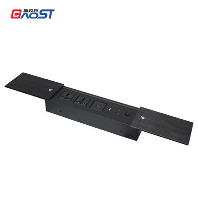 ROHS Embedded Sliding Socket Power Outlet For Conference Table