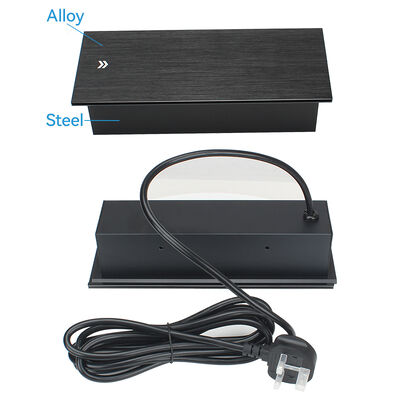 Boss Tabletop Sliding Socket UK Desk Mounted Power Outlet For Workstation