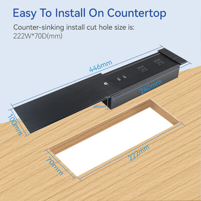 Commercial Office Furniture Socket Slide Embedded Boardroom Table Power Outlets