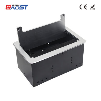 Modern Desktop Embedded Socket with 20W USB Charging Schuko Power Outlets and RJ45 CAT6 Port