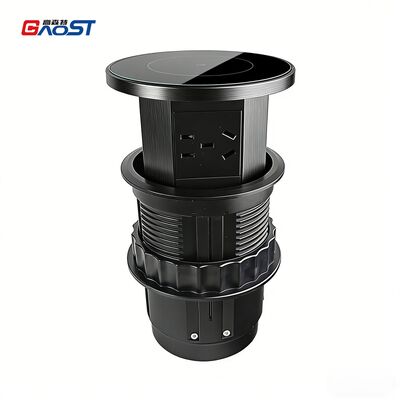 Countertop Retractable Power Socket Outlet Waterproof IP65 15W QI Wireless Charger