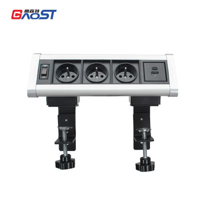 40mm Desk Clamp On Power Outlet Strip USB C SAA Certificated