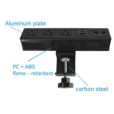 Multifunctional Desk Clamp Power Outlet Center USB C PD20W