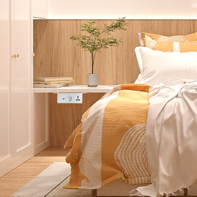 Recessed Under Desk Mount Power Bar Edge Power Bar UKCA Certificated