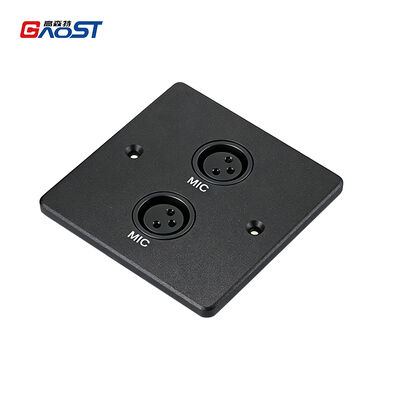 Multimedia Audio Visual Wall Box Dual XLR Female Wall Plate 86mm For Home Theater