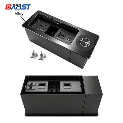 Desktop Audio Video Box Power Multimedia Wall Outlet Wireless Charger LAN Ports