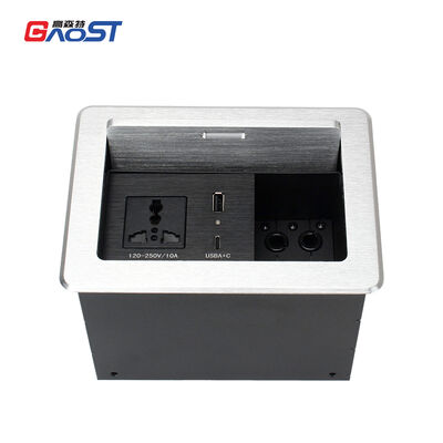 Recessed Pop Up Audio Visual Box Multimedia Socket Outlet 65W USB