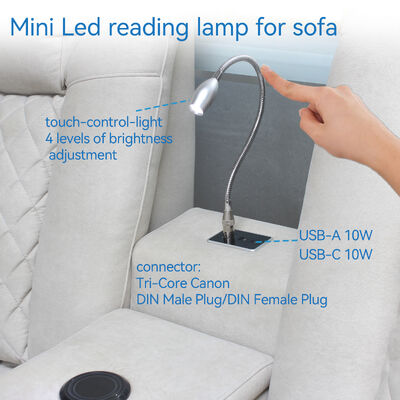 Furniture Armchair Sofa Reading Lamp Light 10W USB Dimmable