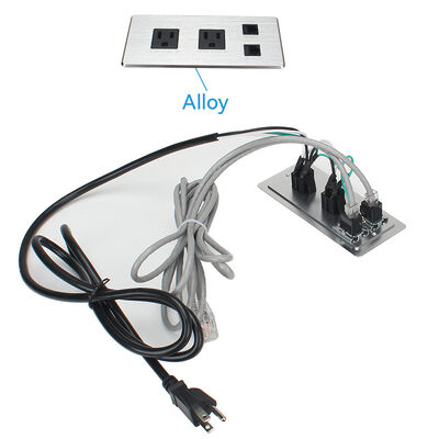 Desktop Recessed Power Strip Conference Table Outlet Hub Embedded Connectivity Box