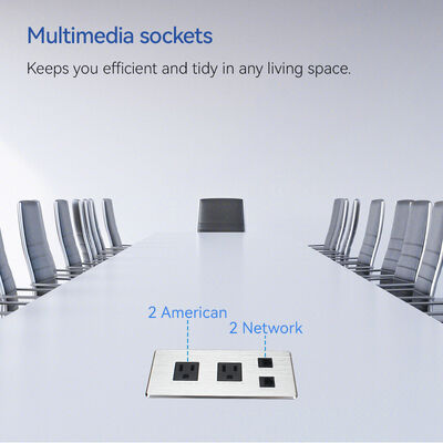 Desktop Recessed Power Strip Conference Table Outlet Hub Embedded Connectivity Box