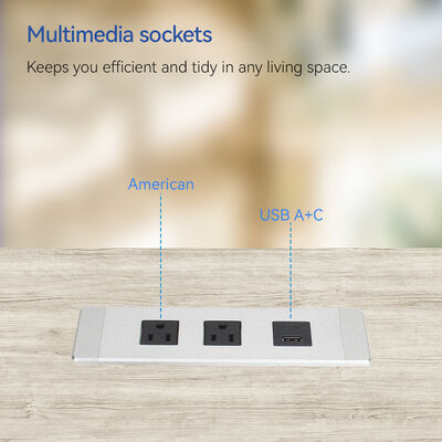 Hidden Recessed Power Grommet Outlet 20W 240V CUL Certified