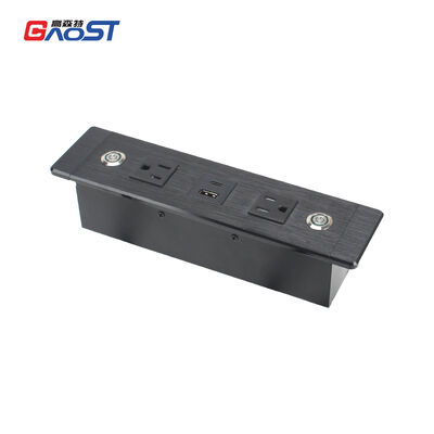 UL Certified Recessed Power Strip with 20W USB Charge and Alloy Faceplate Flush Mount Power Outlet