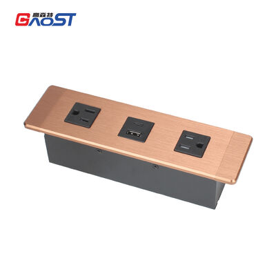 Custom Furniture Recessed Power Bar Electrical Outlet For Drawer Cabinet Workbench