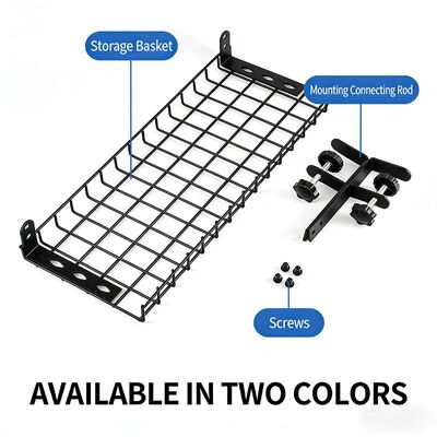 290mm All Metal Steel Under Desk Cable Management Tray with Ventilation Design for Office and Home