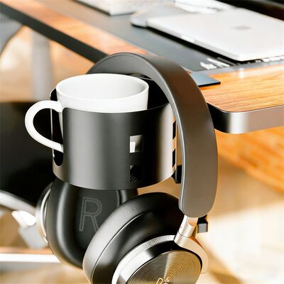 Anti Spill Under Gaming Desk Cup Holder Adjustable 3.95 Inch